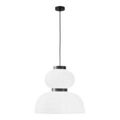 SLE6021-523-02 Светильник подвесной черный/белый D400*H380mm E27 2*60W ЛЮККЕ SLE6021-523-02 Светильник подвесной черный/белый D400*H380mm E27 2*60W ЛЮККЕ