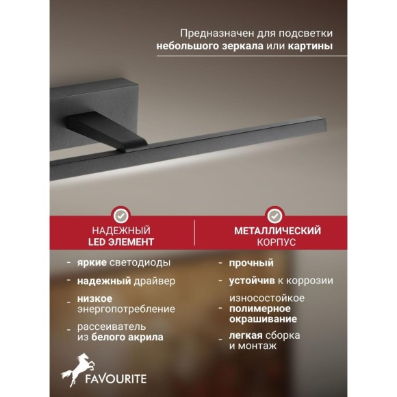 Подсветка для картин Scriptor 2432-1W Подсветка для картин Scriptor 2432-1W