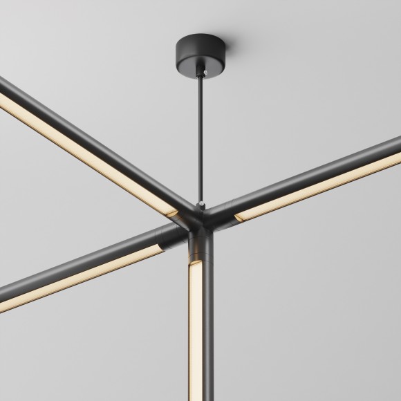 Х-образный вертикальный коннектор для системы Maytoni Shelf с вводом питания CA019L4C-P-B