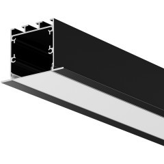 Алюминиевый профиль встраиваемый с накладным фланцем 50x35 (Черный, 2 м), ALM-5035T-B-2M 632012 Алюминиевый профиль встраиваемый с накладным фланцем 50x35 (Черный, 2 м), ALM-5035T-B-2M 632012