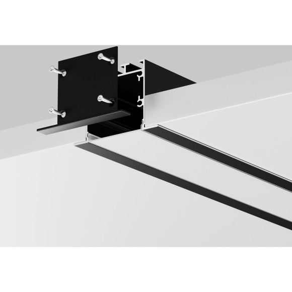 Алюминиевый профиль встраиваемый с накладным фланцем 50x35 (Черный, 2 м), ALM-5035T-B-2M 632012 Алюминиевый профиль встраиваемый с накладным фланцем 50x35 (Черный, 2 м), ALM-5035T-B-2M 632012