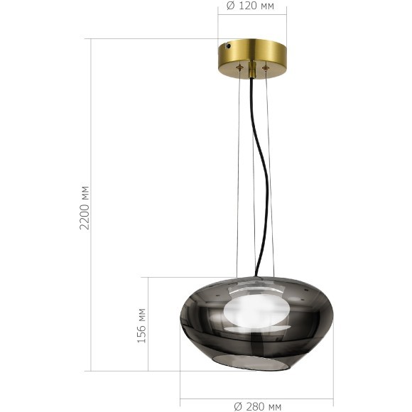 SL6019.303.01 Светильник подвесной ST-Luce Латунь/Дымчатый, Белый LED 1*10W 3000K FORAY SL6019.303.01 Светильник подвесной ST-Luce Латунь/Дымчатый, Белый LED 1*10W 3000K FORAY