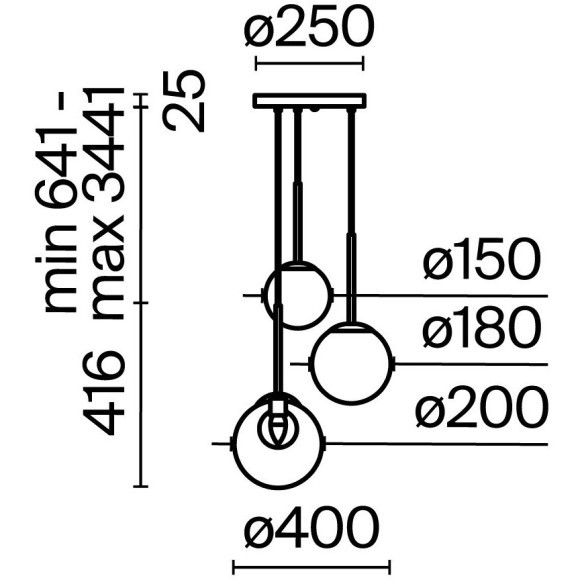Подвесной светильник Maytoni MOD521PL-03G