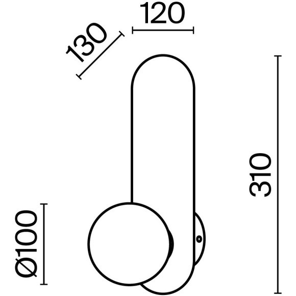 Настенный светильник (бра) Maytoni MOD419WL-01B Настенный светильник (бра) Maytoni MOD419WL-01B