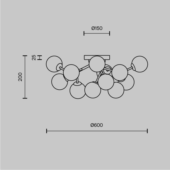 Потолочный светильник Maytoni MOD545CL-12B