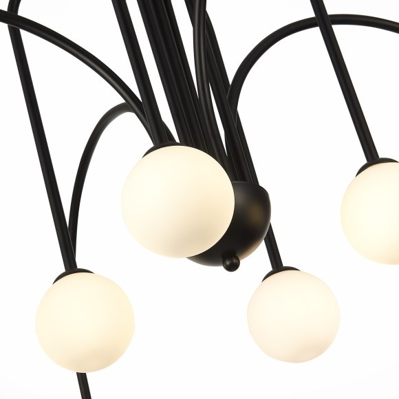 SL1204.402.08 Люстра потолочная ST-Luce Черный/Белый G9 8*5W JINETO SL1204.402.08 Люстра потолочная ST-Luce Черный/Белый G9 8*5W JINETO