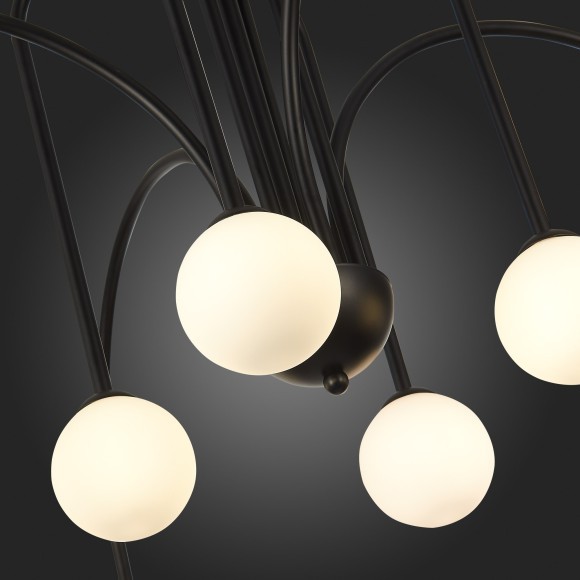 SL1204.402.08 Люстра потолочная ST-Luce Черный/Белый G9 8*5W JINETO SL1204.402.08 Люстра потолочная ST-Luce Черный/Белый G9 8*5W JINETO