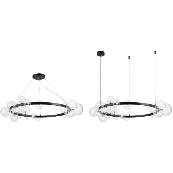 SL1165.403.24 Светильник подвесной ST-Luce Черный/Прозрачный G4 24*5W NECTON