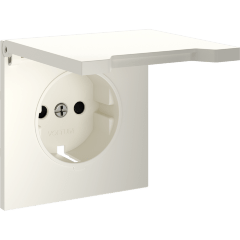Накладка для розетки с заземлением, защитными шторками и крышкой, S70 (хлопок)