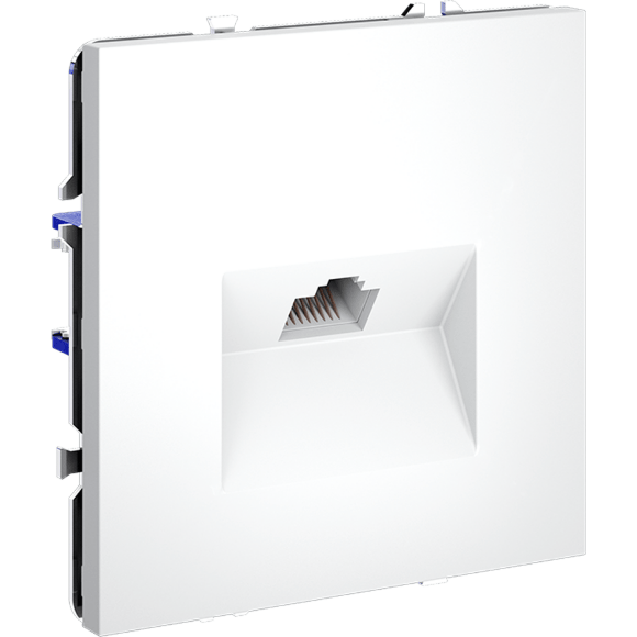 Розетка компьютерная встраиваемая VOLTUM S70 RJ45 кат.6, (белый матовый)