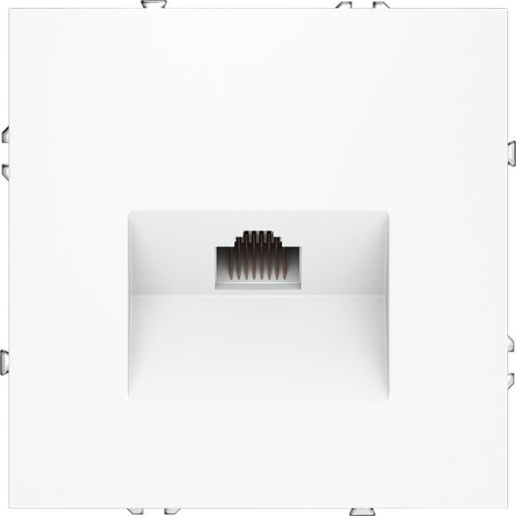 Розетка компьютерная встраиваемая VOLTUM S70 RJ45 кат.6, (белый матовый)