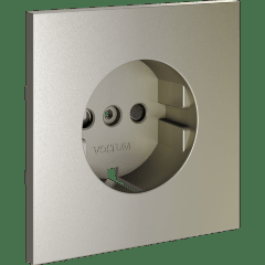 Накладка для розетки с заземлением и защитными шторками, S70 (шелк)