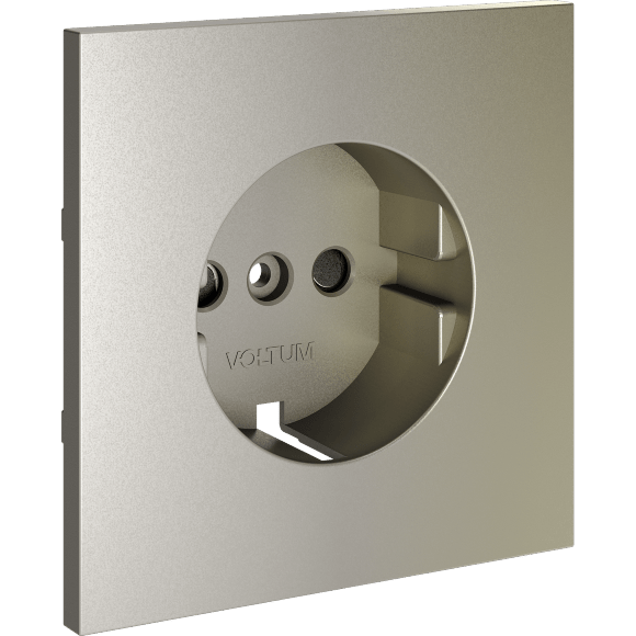 Накладка для розетки с заземлением и защитными шторками, S70 (шелк)