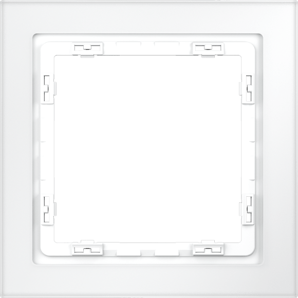 Рамка стеклянная VOLTUM S70 на 1 пост, (белый,матовый,стекло)