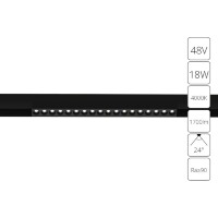A4665PL-1BK Трековый магнитный светодиодный светильник Arte Lamp Linea 2.0 CRI90+ 4000К 1700Лм 24° 18Вт