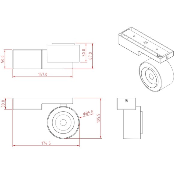 Потолочный светильник Technical C062CL-L12W3K Потолочный светильник Technical C062CL-L12W3K