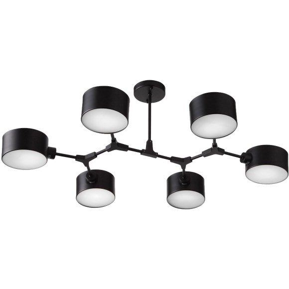 SLE183402-06 Светильник потолочный Черный/Черный E14 6*60W GIMENTO