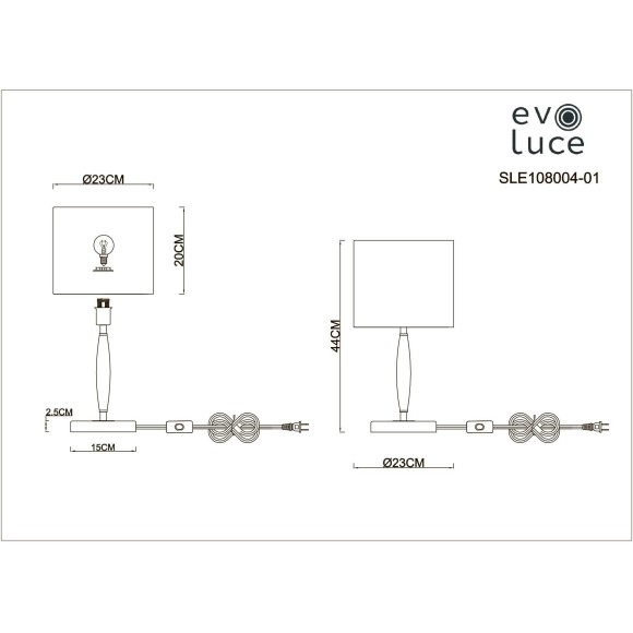 SLE108004-01 Прикроватная лампа Золотистый/Бежевый E14 1*40W RITA