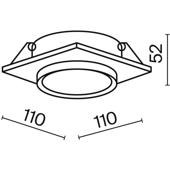 Встраиваемый светильник Maytoni DL086-GX53-SQ-W Hoop под лампу 1xGX53 15W Встраиваемый светильник Maytoni DL086-GX53-SQ-W Hoop под лампу 1xGX53 15W