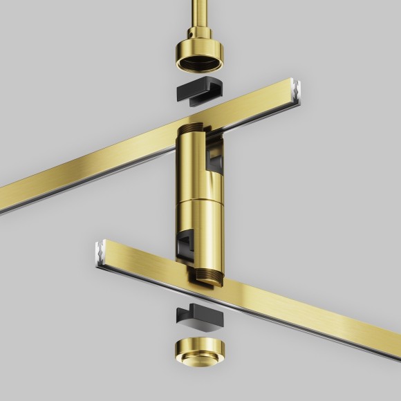 Потолочная стойка двойная поворотная Short с перед. питания на 2 уровень Maytoni Flarity TRA156C-D1-BS