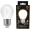 105202109 Лампа Gauss Filament Шар 9W 590lm 3000К Е27 milky LED 1/10/50