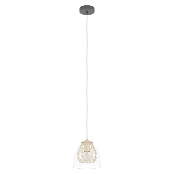 390037 EGLO JAZMINIA Потолочная люстра с 1 лампой E27, 40Вт, латунь, стекло