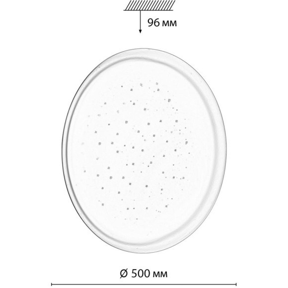 Светильник "звездное небо" LED 76Вт 3000/4000/6000К D500 IP43 Sonex CCT JOLLY 7774/ELN