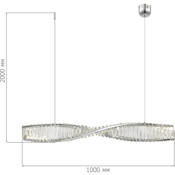 SL6205.113.01 Светильник подвесной ST-Luce Хром/Прозрачный LED 1*21W 4000K ELICA