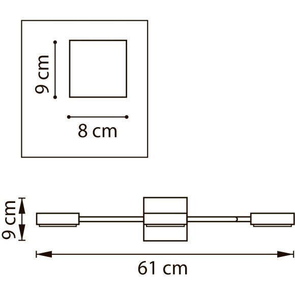 Черная потолочная люстра высотой 9см под 8 ламп GX53 (нет в комплекте) Fico Lightstar 740067