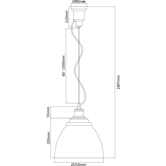 Подвесной светильник с 1 плафоном Maytoni P534PL-01W Bellevue под лампу 1xE27 60W