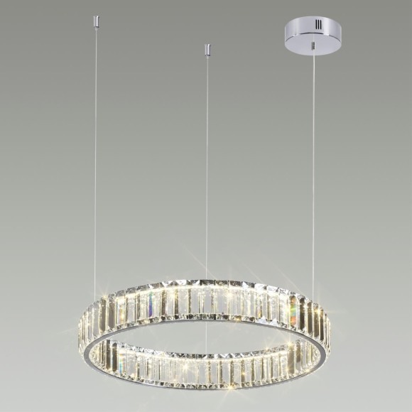 Люстра подвесная кольцевая хрустальная Odeon Light LED 30W 4000K 3570Лм VEKIA 4930/30L