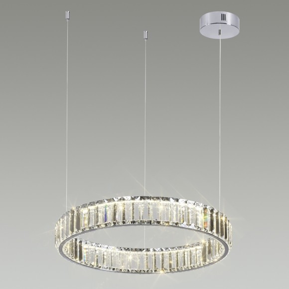 Люстра подвесная кольцевая хрустальная Odeon Light LED 30W 4000K 3570Лм VEKIA 4930/30L