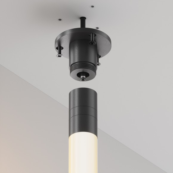 Основание для накладного монтажа системы Maytoni Shelf с внешней резьбой с вводом питания CA022BO-P-B