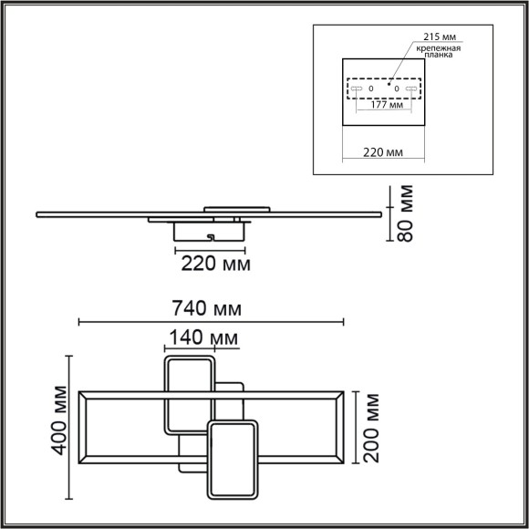 6575/80CL Потолочный светильник Lumion LEDIO LED Ra80 Lm6400 80W 220V GOLDY