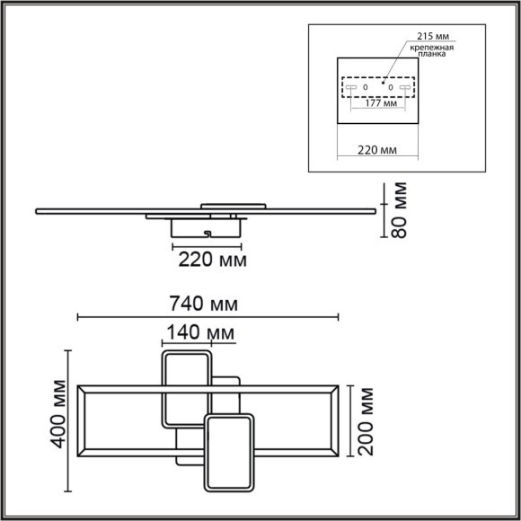 6575/80CL Потолочный светильник Lumion LEDIO LED Ra80 Lm6400 80W 220V GOLDY
