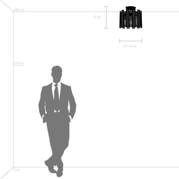 Люстра потолочная Lightstar 712042 Agave под лампы 3xE27 120W