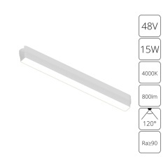 Магнитный трековый светильник LED 4000K 800Lm Arte Lamp RAPID A6168PL-1WH