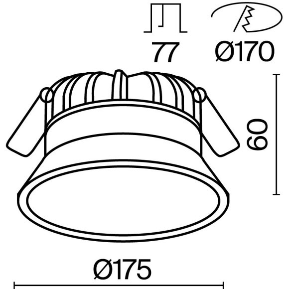 Встраиваемый светильник Technical DL055-24W3-4-6K-W