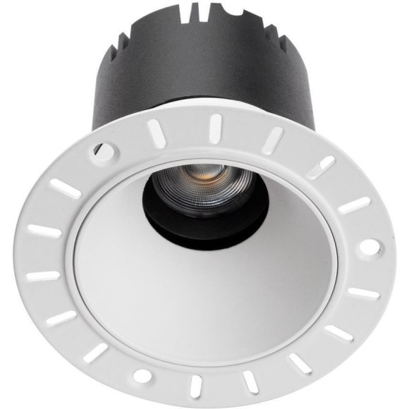 4784-1C Встраиваемый светодиодный светильник с доп. рамкой под штукатурку, белый, 9Вт 585Лм 3000;4000;6000K CRI90+ 45° IP20