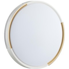 7612/ELN PALE SN 184 Светильник пластик/белый/золотистый LED 76Вт 3000/4000/6000K D490 IP43 CCT VELIO