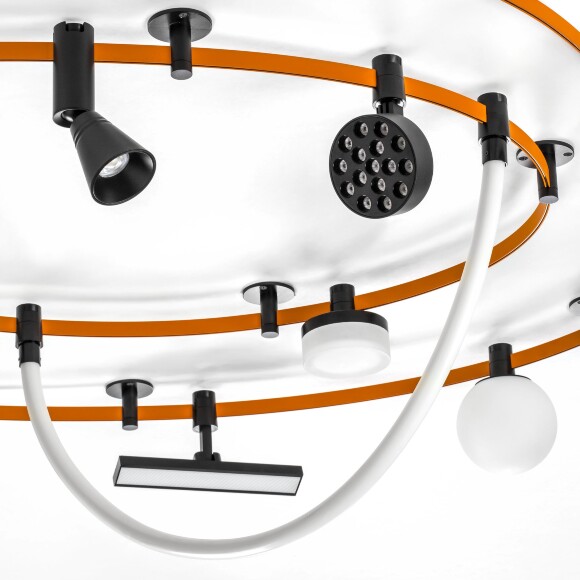 270747 Светильник трековый гибкий неон, длина 2м, 48V 20Вт 1740Лм CRI90 4000K 360° Due Hermes Lightstar