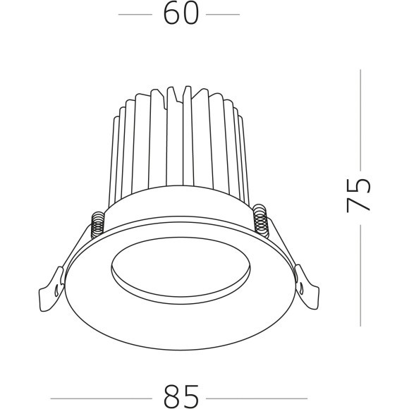 ST703.538.10 Св-к встр. Белый LED 1*10W 3000K 900Lm Ra90 38° IP20 D85xH75 170-240V Встраиваемые светильники