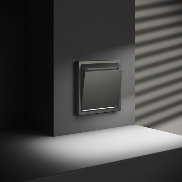 Выключатель встраиваемый VOLTUM S70 карточный 16А, (титан)