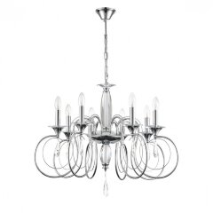 8032/8 CLASSI LN24 хром, металл/хрусталь Люстра подвесная Е14 8*40W 220V LAOKA