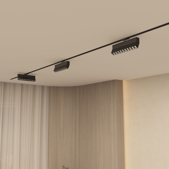 Однофазный двужильный светодиодный трековый светильник Denkirs DK6646-BK Edder 4000К 1560Лм CRI90+ 24° 20Вт