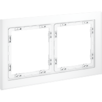 Рамка стеклянная VOLTUM S70 на 2 поста, (белый,матовый,стекло)