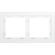 Рамка стеклянная VOLTUM S70 на 2 поста, (белый,матовый,стекло)