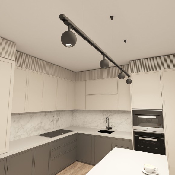 Однофазный двужильный трековый светильник Denkirs DK6070-BK Omra под сменную лампу GU10 Однофазный двужильный трековый светильник Denkirs DK6070-BK Omra под сменную лампу GU10