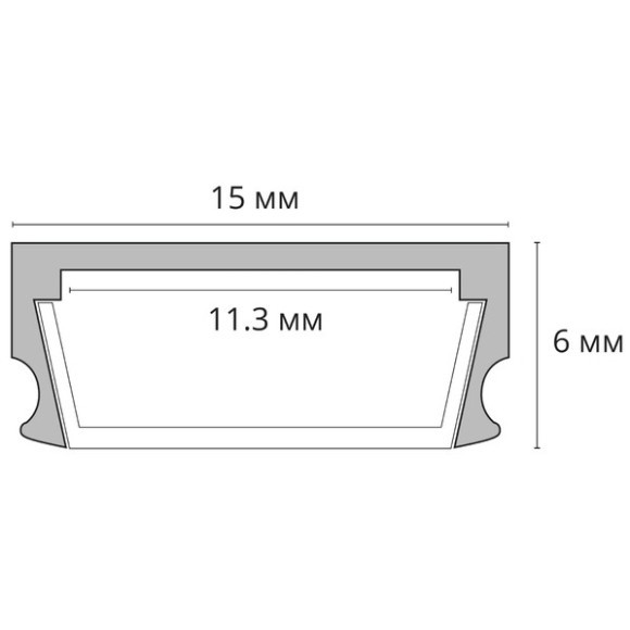 Профиль накладной для лент шириной не более 10мм Arte Lamp SURFACE A150606S Профиль накладной для лент шириной не более 10мм Arte Lamp SURFACE A150606S