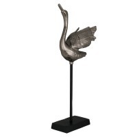 427821 TANTANGAN Фигурка Птица алюминий, дерево, никель, черный L180, B200, H600